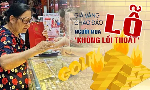 Giá vàng chao đảo, người mua lỗ 'không lối thoát'