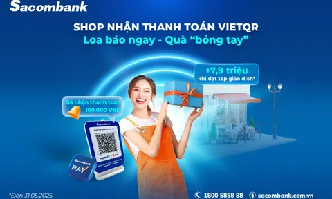 Sacombank ra mắt loa thanh toán đồng hành kinh doanh cùng khách hàng