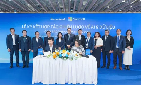 Sacombank và Microsoft Việt Nam ký kết hợp tác chiến lược về AI và dữ liệu, định hình tương lai ngân hàng số