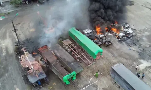 Hải Dương: Điều tra vụ cháy hàng loạt container ở cảng Phú Thái