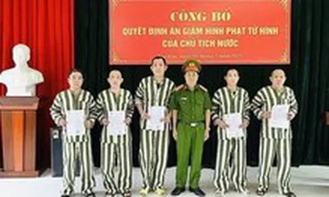 Chủ tịch nước ân giảm hình phạt tử hình xuống tù chung thân cho 10 người