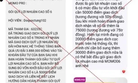 Ham lợi nhuận làm nhiệm vụ trên ứng dụng, người đàn ông bị lừa hơn 300 triệu đồng