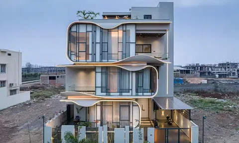 Biệt thự có mặt tiền độc đáo phù hợp với gia đình 3 thế hệ