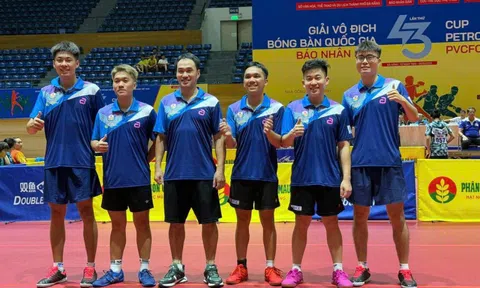 Công an Nhân dân T&T đoạt chức vô địch đồng đội nam Giải vô địch bóng bàn Quốc gia báo Nhân dân 2025