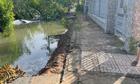 Lại sạt lở tại Hậu Giang làm mất đường giao thông