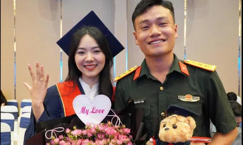 Nữ sinh TPHCM được 'chú bộ đội' cầu hôn tại lễ tốt nghiệp gây sốt mạng xã hội