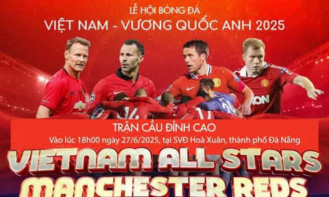Dàn sao huyền thoại MU sẽ có mặt trên sân vận động Hòa Xuân