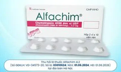Dược Cửu Long thông báo thu hồi sản phẩm Alfachim 4.2 số lô 03010624 tại Hà Nội