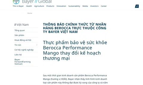 Lý do Bayer Việt Nam chủ động thu hồi công bố sản phẩm