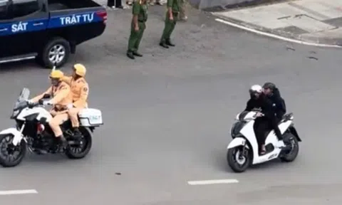 Học sinh lái xe SH chen vào đoàn xe ưu tiên ở Đà Lạt