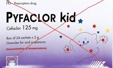 Thu hồi thuốc cốm pha hỗn dịch uống Pyfaclor Kid