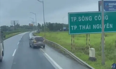 Lùi xe trên cao tốc Hà Nội - Thái Nguyên, nữ tài xế bị phạt 35 triệu đồng