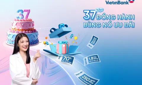 37 năm đồng hành - bùng nổ ưu đãi cùng VietinBank