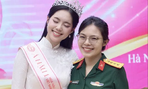 Giây phút Á hậu Châu Anh gặp lại chị gái Đại uý