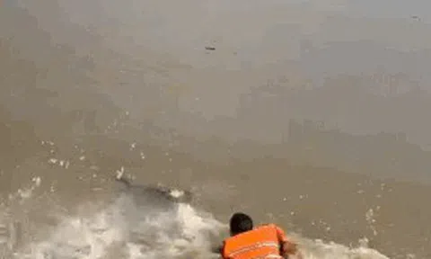 'Nghẹt thở' cảnh cứu nữ sinh nhảy cầu Vĩnh Tuy