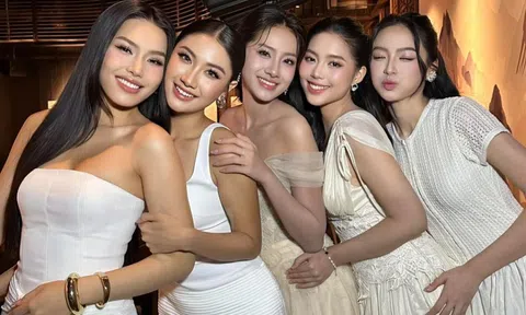 Bức ảnh gây sốt của Hoa hậu Hà Trúc Linh và Á hậu Châu Anh, Vân Nhi