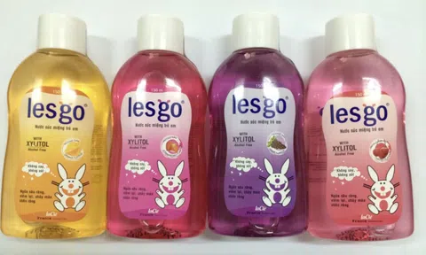 Thu hồi, tiêu hủy lô nước súc miệng Lesgo trẻ em