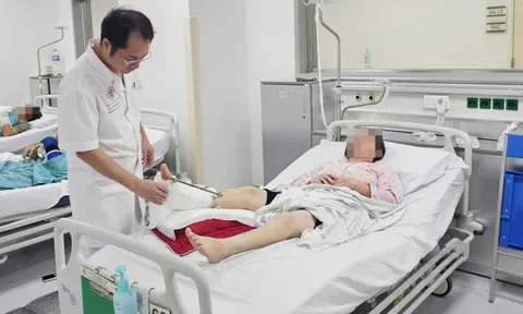 Đứt lìa cẳng chân do máy cắt cỏ