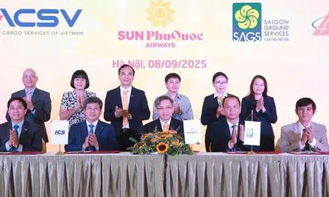 Các công ty thành viên của ACV và Sun PhuQuoc Airways ký kết hợp đồng cung cấp dịch vụ