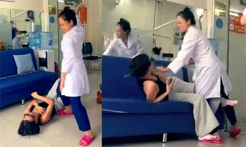 Làm rõ clip người phụ nữ mặc áo blouse trắng tấn công khách hàng trong phòng khám