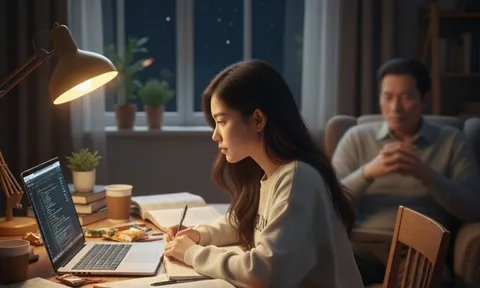 Sinh viên vừa học vừa làm, 4h sáng vẫn chưa ngủ, cả nhà mất ngủ theo