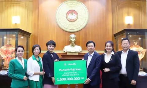 Manulife quyên góp 1,5 tỉ đồng hỗ trợ đồng bào miền Bắc bị ảnh hưởng thiên tai