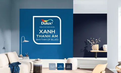 Xanh Thanh Âm - Màu Dulux của năm 2026: Bộ ba sắc xanh đánh thức nhịp điệu cuộc sống