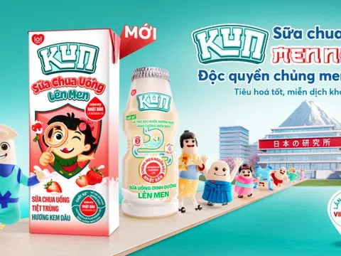 Trẻ tiêu hoá khoẻ, miễn dịch tốt nhờ bổ sung chủng men Nhật L-137 (L 137) độc quyền trong Sữa chua uống KUN