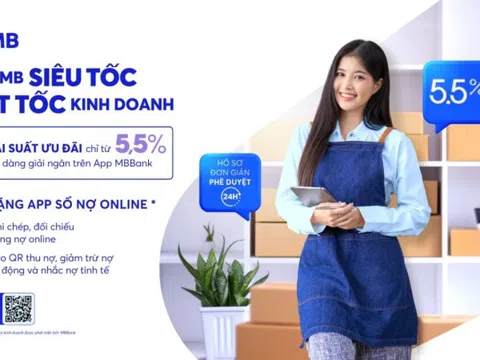 MB trợ lực khách hàng, tăng tốc kinh doanh cuối năm với gói vay chỉ từ 5,5%/năm