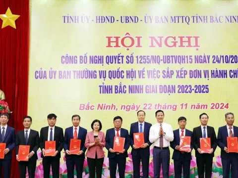 Bắc Ninh công bố Nghị quyết của Quốc hội về việc sắp xếp đơn vị hành chính