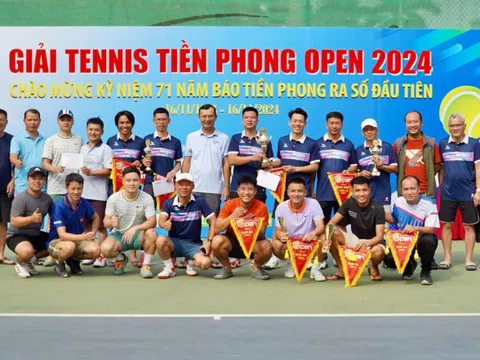 Các tay vợt CLB Tiền Phong đăng quang Giải tennis Tiền Phong mở rộng năm 2024