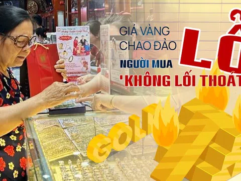 Giá vàng chao đảo, người mua lỗ 'không lối thoát'