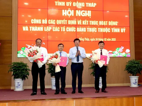 Đồng Tháp thành lập 2 đảng bộ trực thuộc Tỉnh ủy