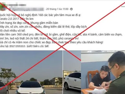 Đưa tin sai sự thật về Nghị định 168 lên Facebook để tăng doanh số bán ô tô