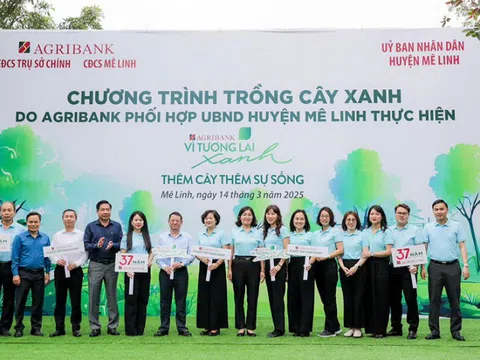 “Agribank - Thêm cây, thêm sự sống”, lan tỏa hành trình “Vì tương lai xanh” tại Mê Linh