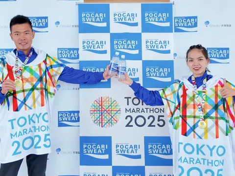 Pocari Sweat - Đồng hành cùng Hứa Thuận Long và Hoàng Thị Ngọc Hoa ghi dấu ấn tại Tokyo Marathon 2025