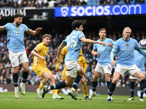 Brighton buộc Man City chia điểm trên sân nhà