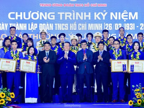 Tuyên dương 100 cán bộ Đoàn xuất sắc nhận Giải thưởng Lý Tự Trọng năm 2025