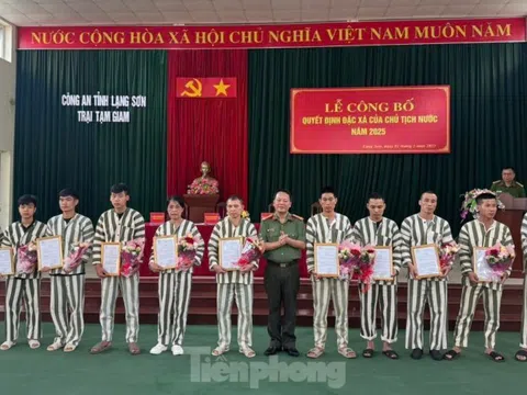 Nhiều phạm nhân Lạng Sơn hưởng đặc xá của Chủ tịch nước dịp 30/4