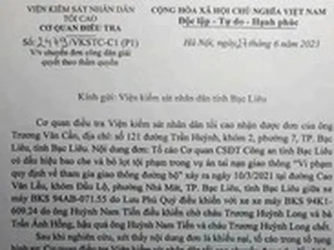 Vụ tai nạn giao thông ở Bạc Liêu: Những lần 'gõ cửa' Viện Kiểm sát nhân dân tối cao