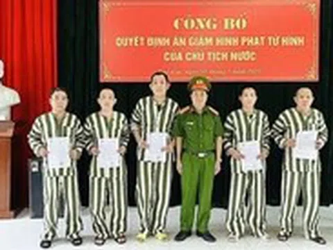 Chủ tịch nước ân giảm hình phạt tử hình xuống tù chung thân cho 10 người