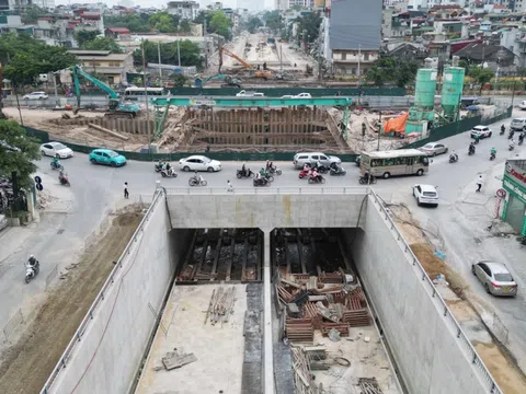 Hầm chui nút giao Giải Phóng - Kim Đồng đạt hơn 70%, về đích vào cuối năm