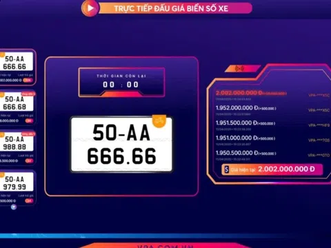 Ngày 22/5, biển số 'siêu đẹp' 88A-888.88 sẽ lên sàn đấu giá