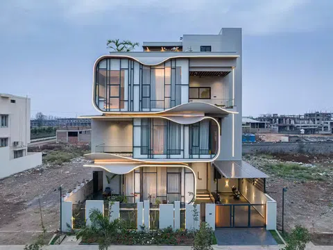 Biệt thự có mặt tiền độc đáo phù hợp với gia đình 3 thế hệ