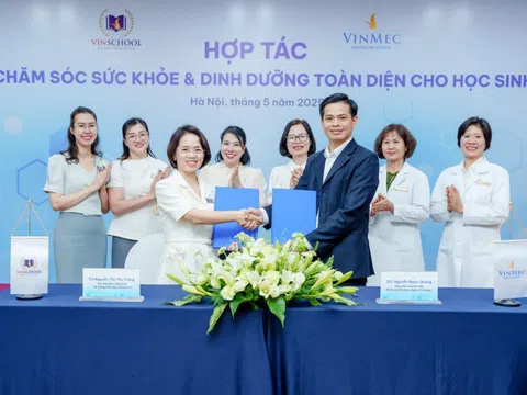 Vinschool và Vinmec ký thỏa thuận hợp tác toàn diện, nâng chuẩn chăm sóc sức khỏe mầm non cho hơn 15.000 học sinh