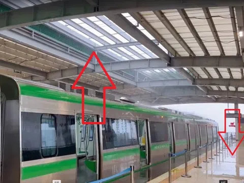 Tin mới vụ nhà ga tàu Cát Linh - Hà Đông bị 'dột', nước chảy lênh láng