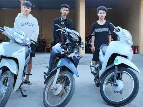 7 thanh thiếu niên sa lưới trong đường dây trộm cắp xe máy liên tỉnh