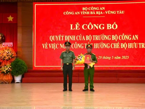 Triển khai quyết định cán bộ của Bộ Công an ở Bà Rịa - Vũng Tàu và Long An