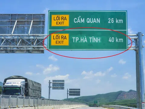 Biển báo địa danh ‘lạ’ trên cao tốc Hà Tĩnh được trả lại tên