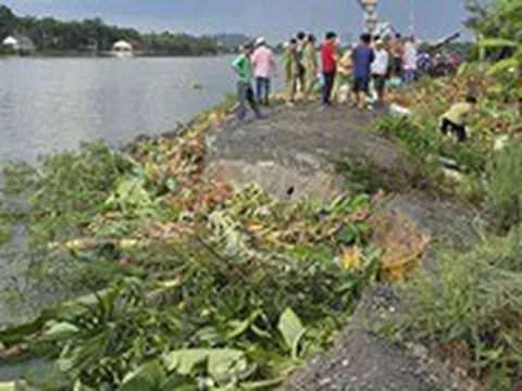 Sạt lở khoảng 70m đê bao sông Sài Gòn ở Củ Chi